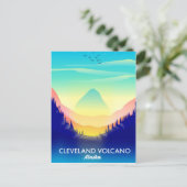 Cleveland Vulkaan Alaska reisposter Briefkaart (Staand voorkant)
