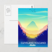 Cleveland Vulkaan Alaska reisposter Briefkaart (Voorkant / Achterkant)