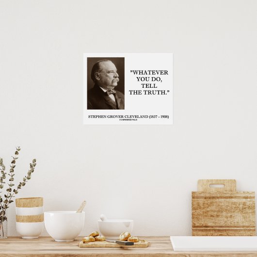 Cleveland wat je ook doet, vertel de waarheid poster (Keuken)