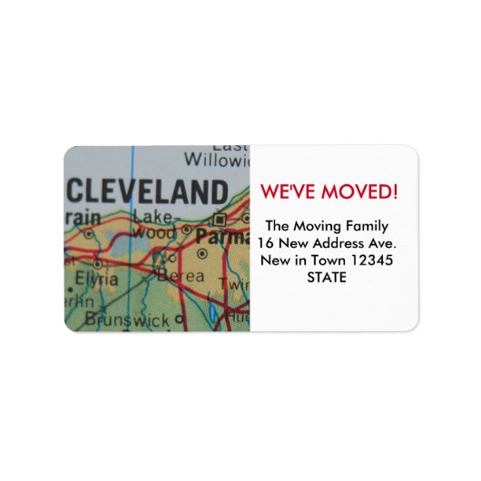 Cleveland We hebben het label 'Verplaatsen' (Voorkant)