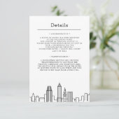 Cleveland Wedding | Gegevens van bezoeker Kaart (Staand voorkant)