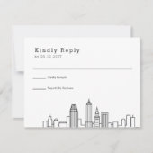 Cleveland Wedding | Gestileerde Skyline RSVP (Voorkant)