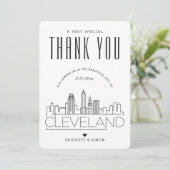 Cleveland Wedding | Hartelijk dank + Fotokaart Kaart (Staand voorkant)