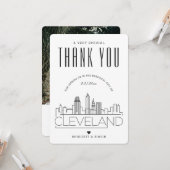 Cleveland Wedding | Hartelijk dank + Fotokaart Kaart (Voorkant / Achterkant in situ)