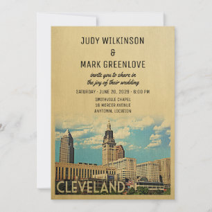 Cleveland Wedding Invitation Ohio Kaart