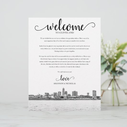 Cleveland Wedding Weekend Welkomstroute (Staand voorkant)