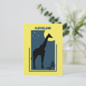 Cleveland Zoo Ohio  Giraffe Briefkaart (Staand voorkant)