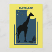 Cleveland Zoo Ohio  Giraffe Briefkaart (Voorkant)