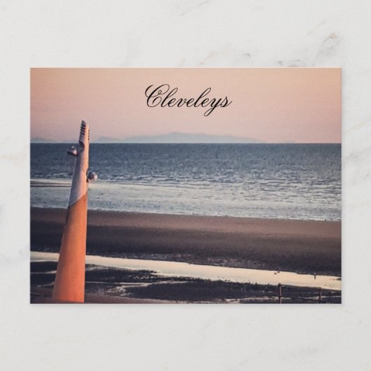 Cleveleys Beach Briefkaart (Voorkant)