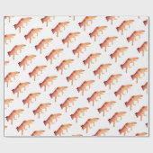 Clever als Fox Typografische Waterverf Cadeaupapier (Vlak)