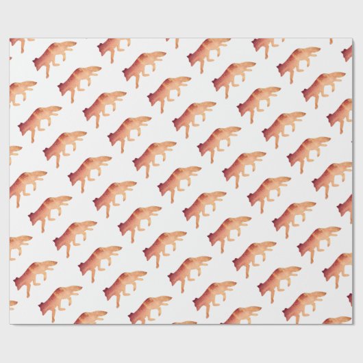 Clever als Fox Typografische Waterverf Cadeaupapier (Vlak)