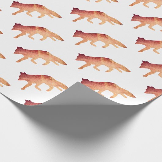 Clever als Fox Typografische Waterverf Cadeaupapier (Hoek)