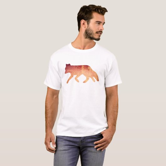 Clever als Fox Typografische Waterverf T-shirt (Voorkant volledig)