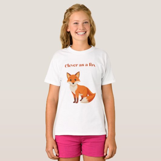 Clever as a fox t-shirt (Voorkant volledig)