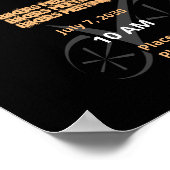 Clever Black Defined Biking Poster (Hoek)