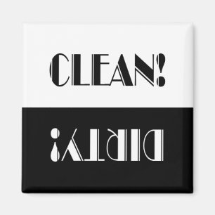 Clever Clean of Dirty Dishwaser Magnet
