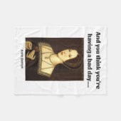 Clever Creations Blue Uni-adults Modern Round Coll Fleece Deken (Voorkant (Horizontaal))