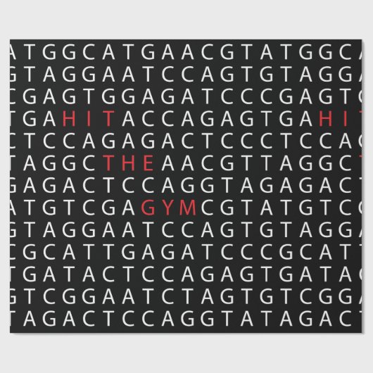 Clever DNA GYM Pattern Cadeaupapier (Vlak)