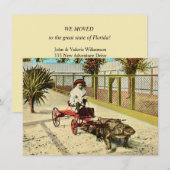 Clever Florida Alligator Verhuisaankondiging (Voorkant / Achterkant)