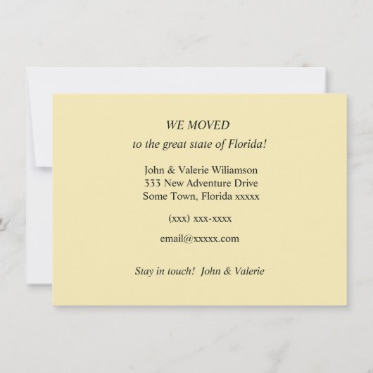 Clever Florida Alligator Verhuisaankondiging (Achterkant)