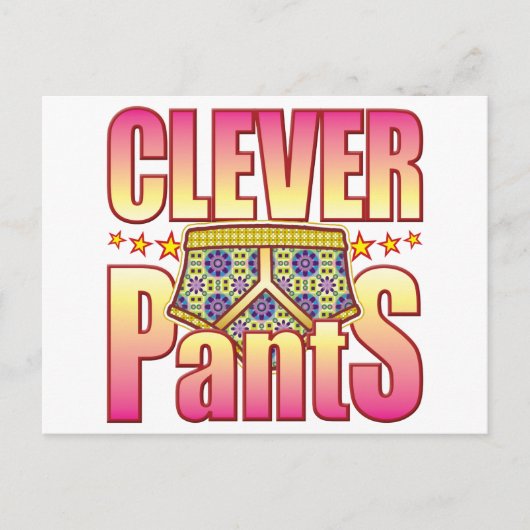 Clever Flowery Pants Briefkaart (Voorkant)