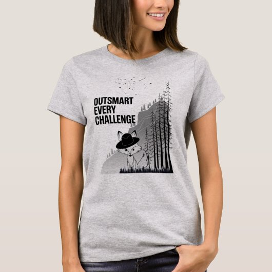 Clever Fox Motivatie ontwerp T-shirt (Voorkant)