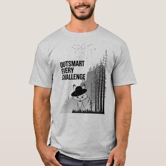 Clever Fox Motivatie ontwerp T-shirt (Voorkant)