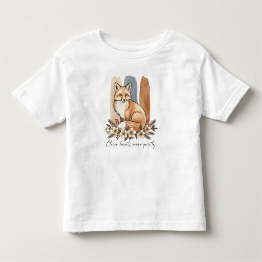 Clever Fox Quote Watercolor Art Kinder Shirts (Voorkant)