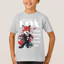 Clever Foxy Fox Grey Cartoon Boys Ash