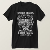 Clever genoeg Auto Mechanic Funny Black T-shirt (Design voorkant)