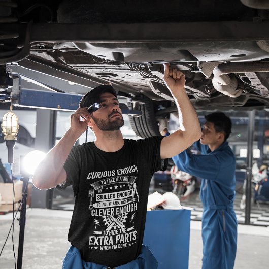 Clever genoeg Auto Mechanic Funny Black T-shirt