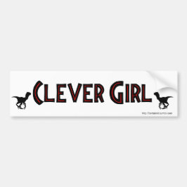 CLEVER GIRL BUMPERSTICKER