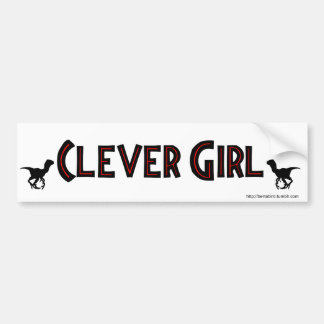 CLEVER GIRL BUMPERSTICKER