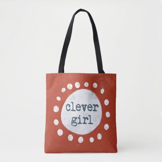 Clever Girl Canvas tas (Voorkant)