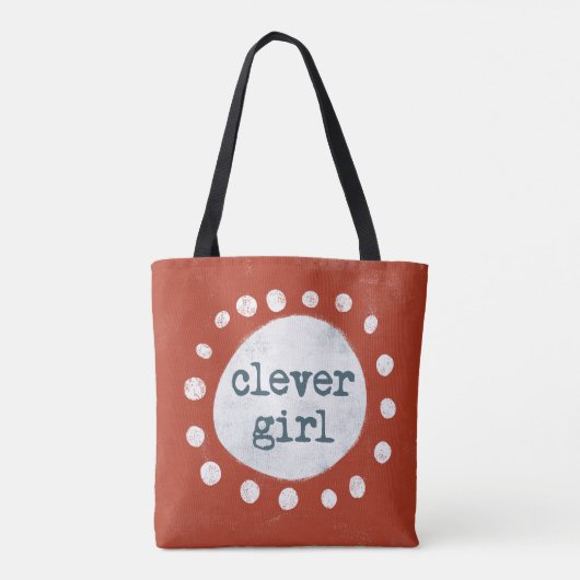 Clever Girl Canvas tas (Achterkant)