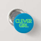 Clever Girl Ronde Button 3,2 Cm (Voorkant /achterkant)