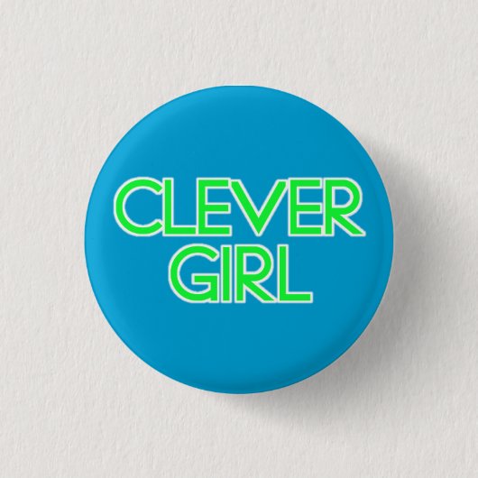Clever Girl Ronde Button 3,2 Cm (Voorkant)