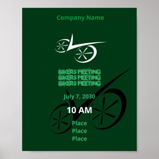Clever Green defined Biking Poster (Voorkant)