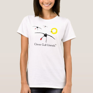 Clever Gull Utensils T-shirt