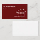 Clever Modern House Symbol Real Estate Visitekaartje (Voorkant / Achterkant)