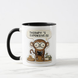 Clever Monkey - "Therapie is duur" Grappig Mok