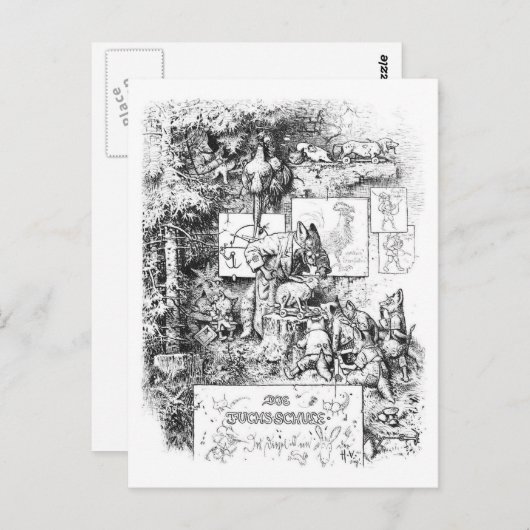 Clever Mr Fox briefkaart (Voorkant / Achterkant)