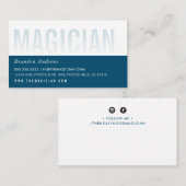 CLEVER OMBRE FADE TEXT minimal modern donkerblauw Visitekaartje (Voorkant / Achterkant)