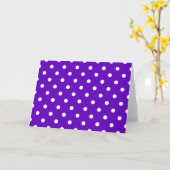 Clever Purple Polka Dot Cards, Notecards, Stickers Kaart (Gele Bloem)