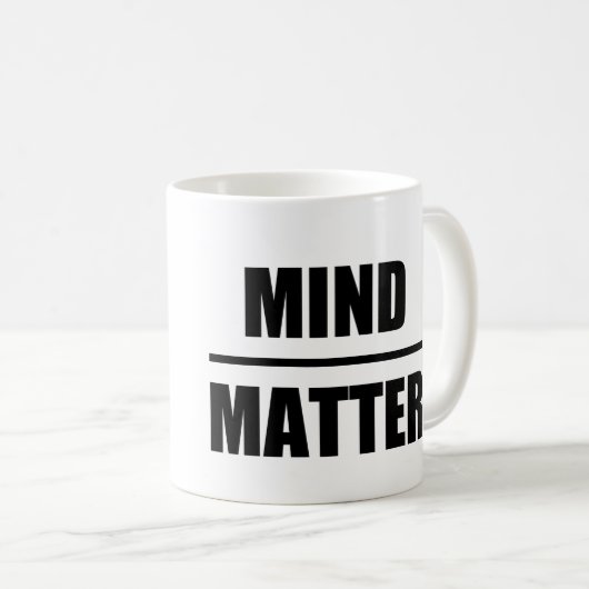 Clever Quote: Mind over materie Koffiemok (Voorkant rechts)