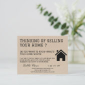 Clever Real Estate Farming Marketing Kraft Briefkaart (Staand voorkant)