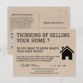 Clever Real Estate Farming Marketing Kraft Briefkaart (Voorkant / Achterkant)