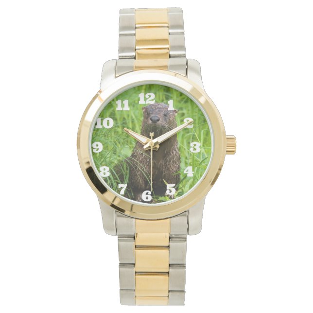 Clever River Otter Horloge (Voorkant)