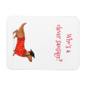 'Clever sausage' teckel afstuderen cadeaumagneet Magneet (Horizontaal)