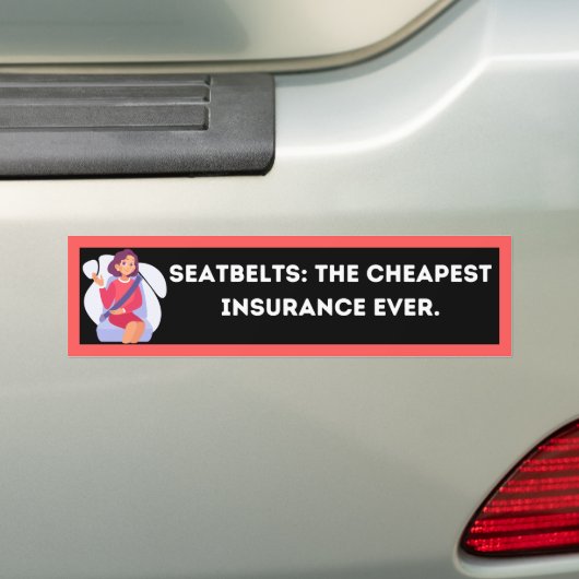 Clever Simple Seatbelt Awareness Bumper Sticker (Op auto)